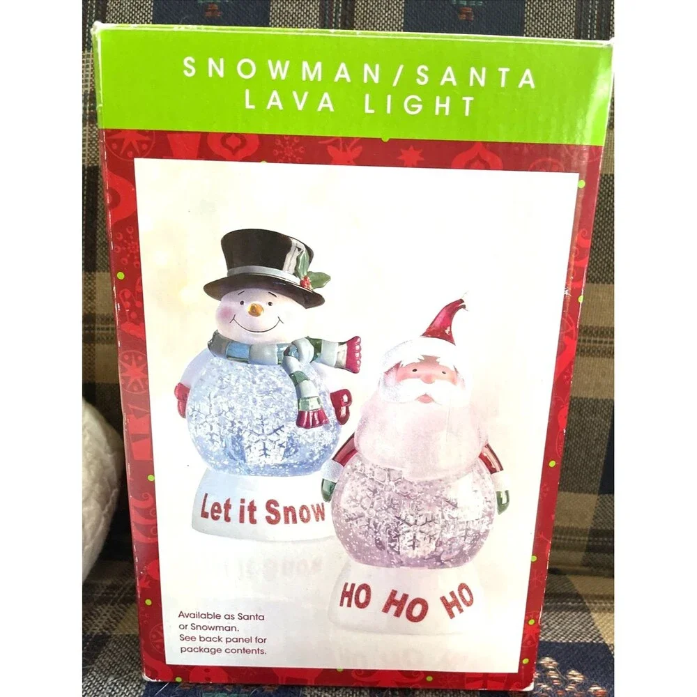 Lighted Santa Snow Globe Color Changing Lights Swirling Sparkles Christmas Decor